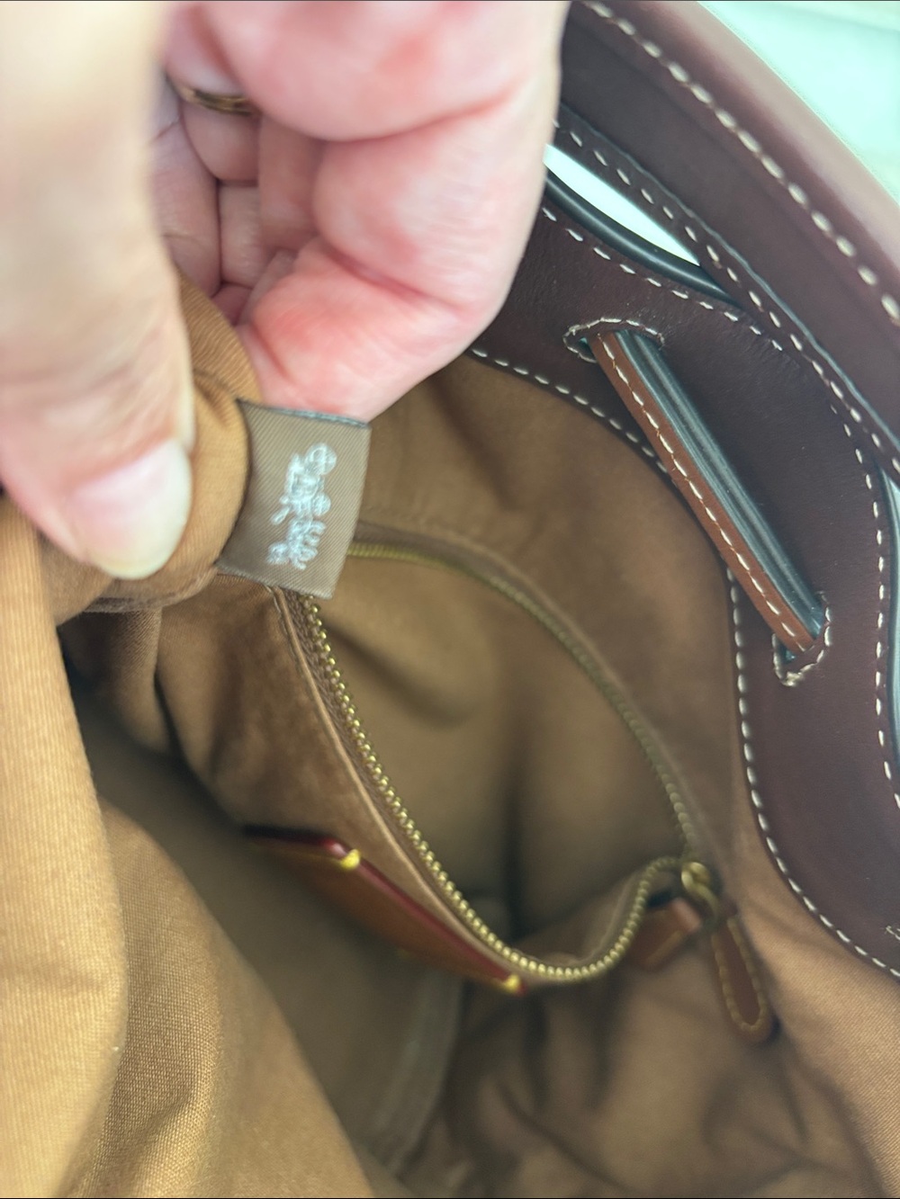Coach Beige Canvas and Brown Leather Bucket Shoulder Bag w/crossbody strap - Picture 14 of 14